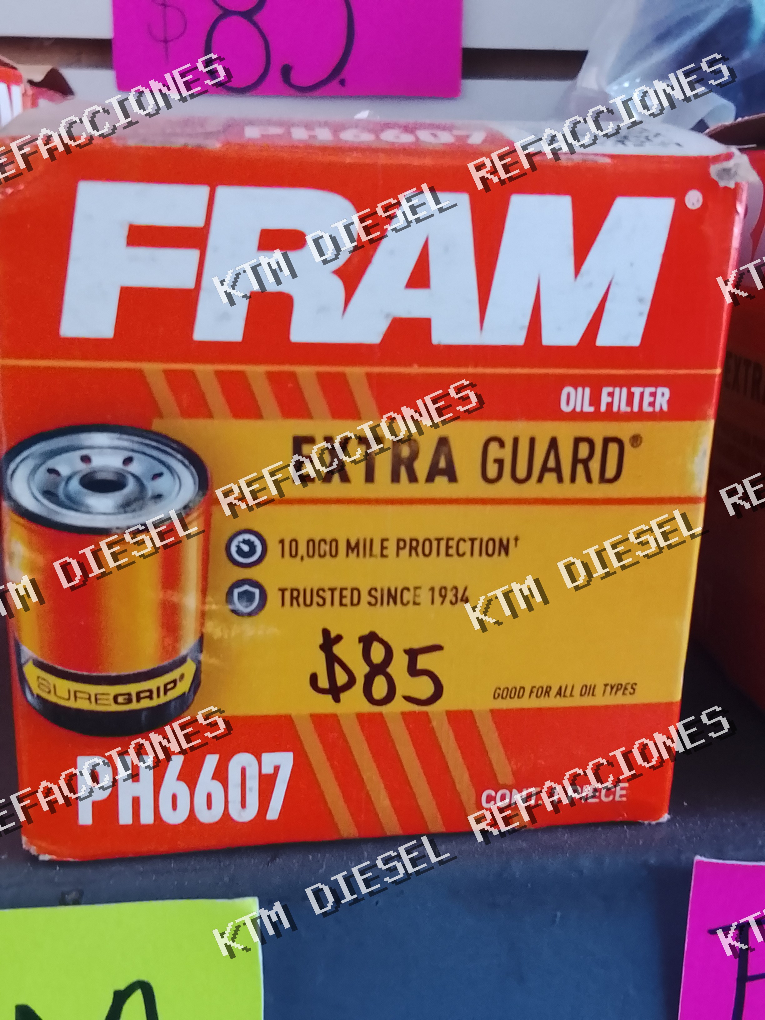 FILTRO DE ACEITE FRAM  PH6607