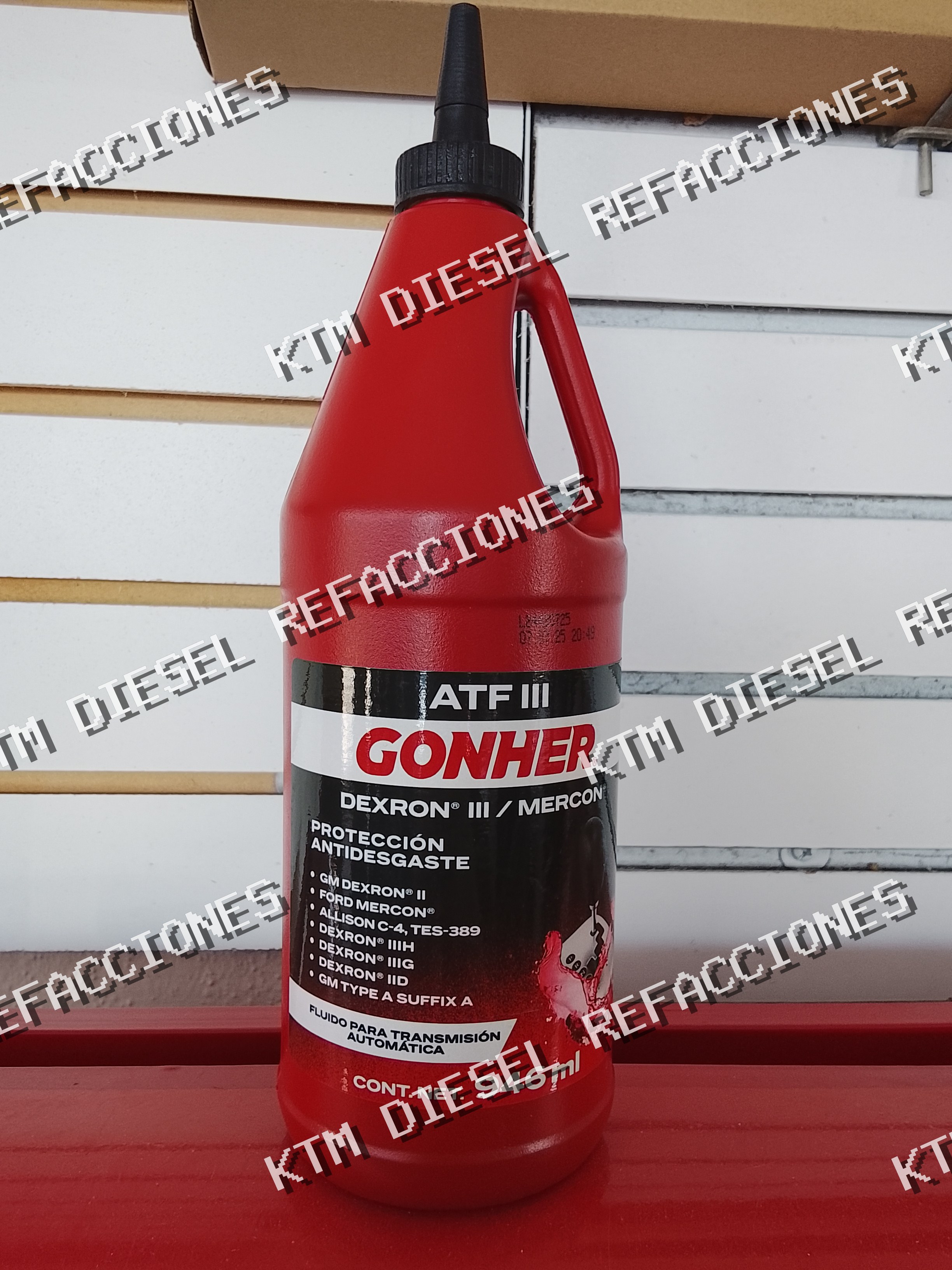 ACEITE TRANSMISION AUTOMATICA ATF III GONHER 946ML