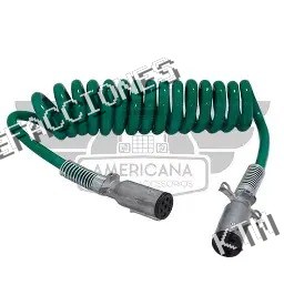CABLE MACHO VERDE 7 LINEAS ABS