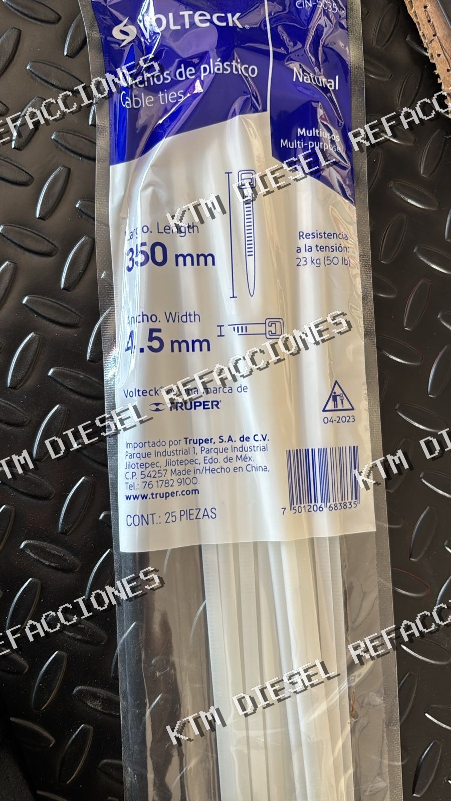 CINCHO DE PLASTICO 350MM X 4.5MM