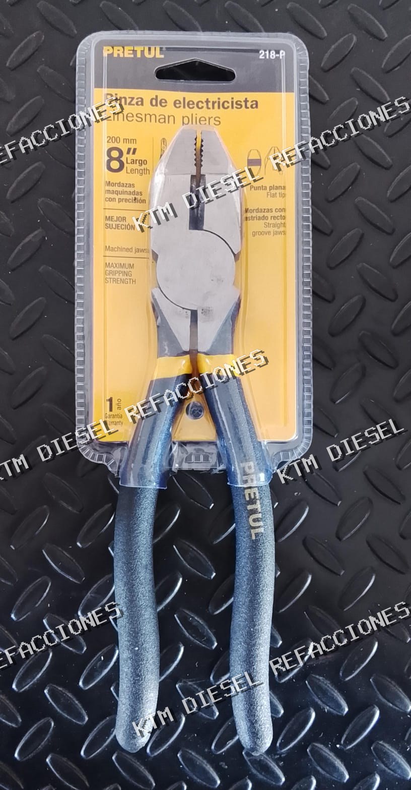 PINZA PARA ELECTRICISTA 8" PRETUL