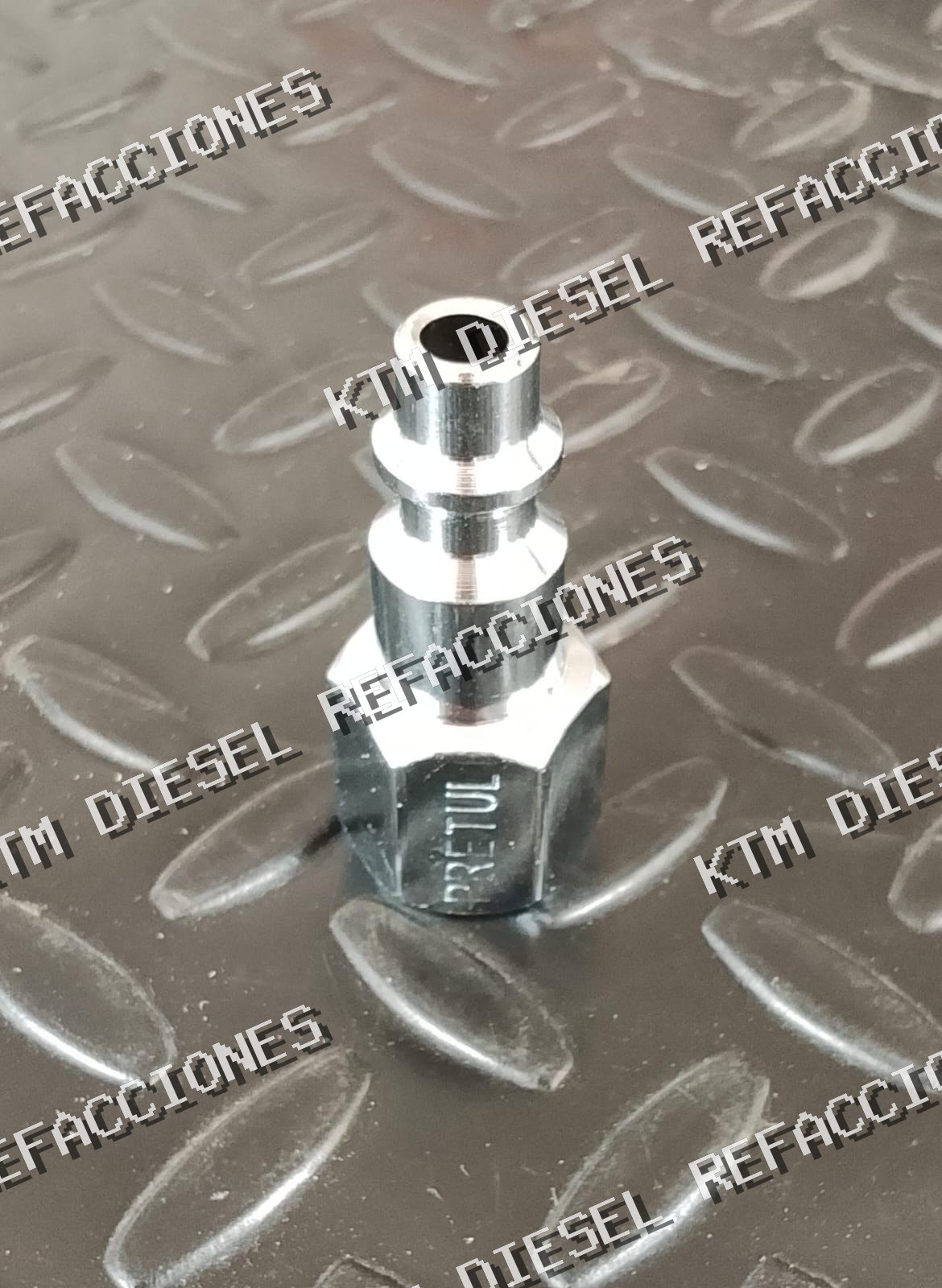 COPLE HEMBRA ACERO CROMADO PRETUL 1/4 NPT