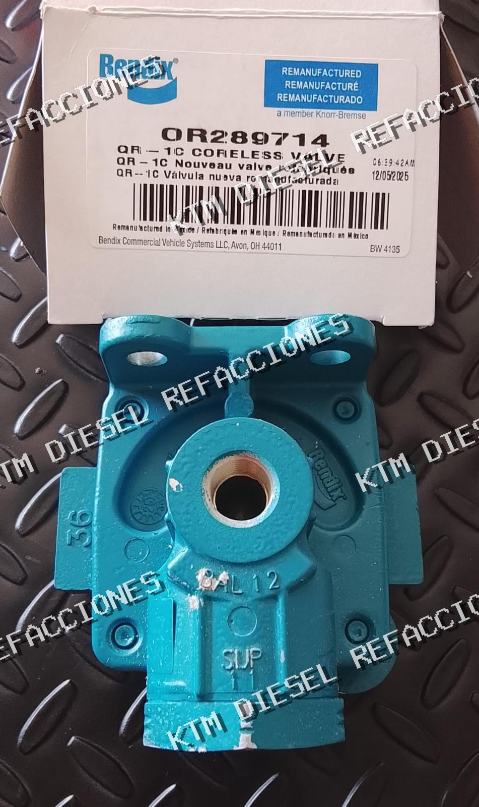 VALVULA DE ESCAPE RAPIDO QR-1C BENDIX