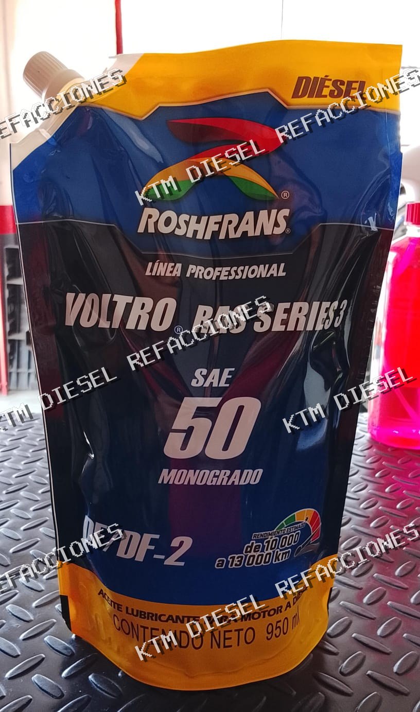 ACEITE DE MOTOR PARA DIESEL SEA 50 MONOGRADO ROSHFRANS 950ML