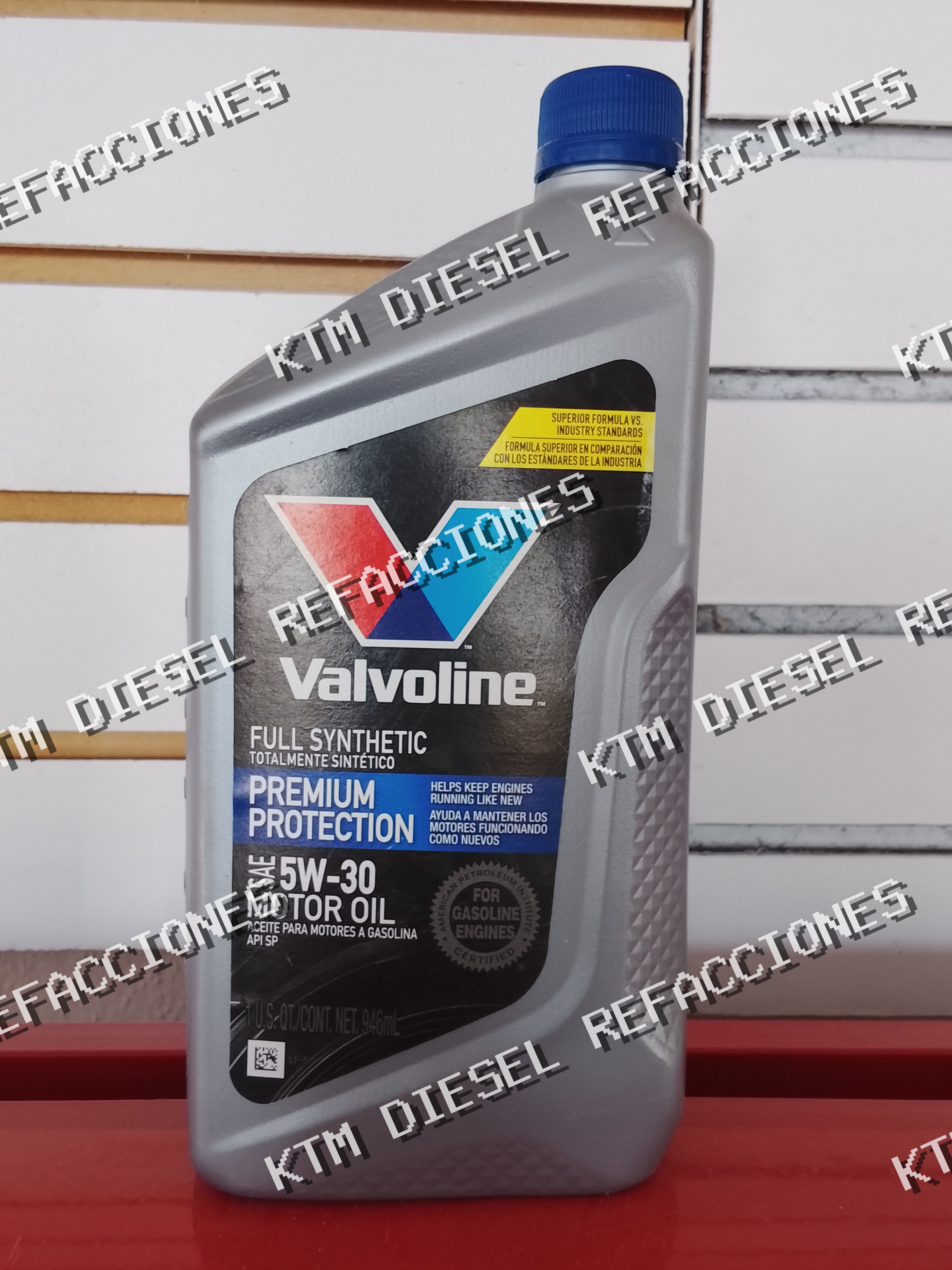 ACEITE DE MOTOR A GASOLINA API SP SAE 5W30 SINTETICO 946 ML