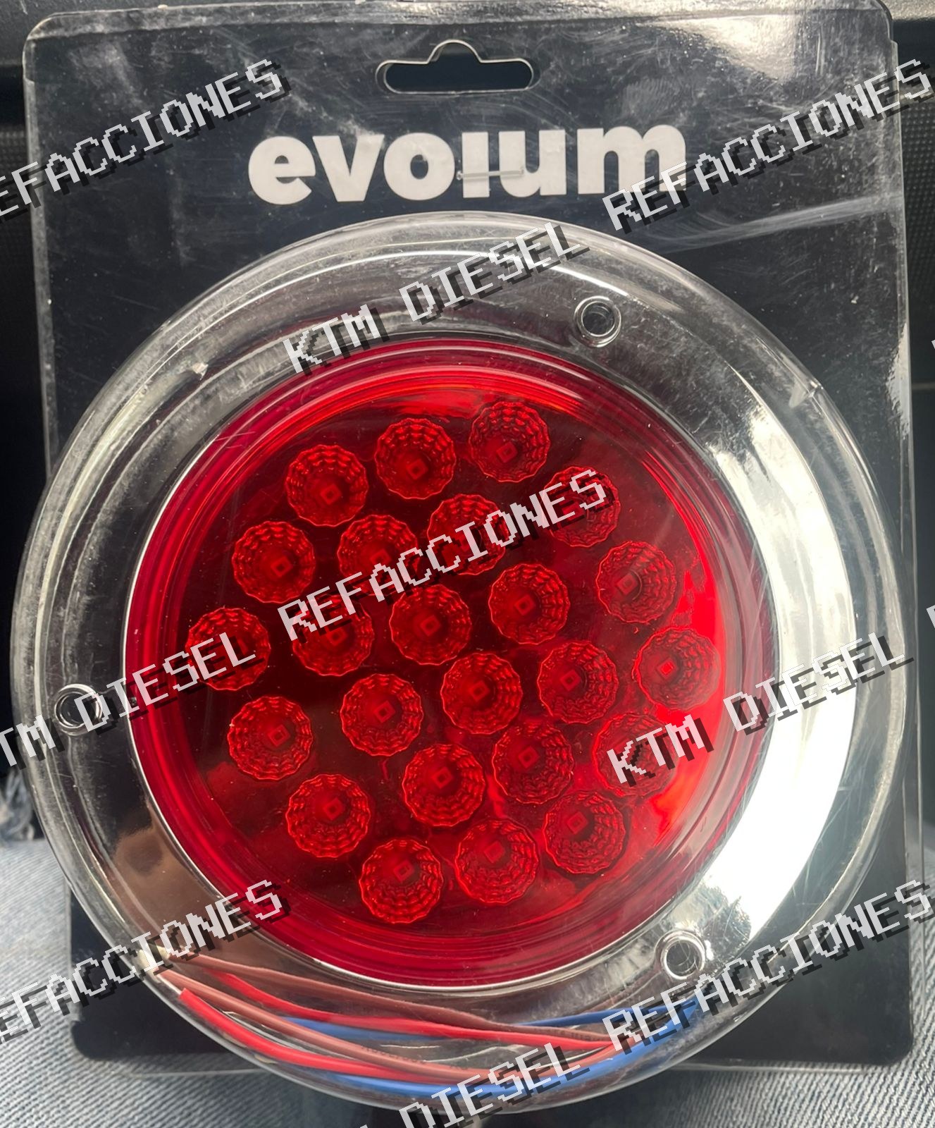 PLAFON REDONDO ROJO EVOLUM 24LED