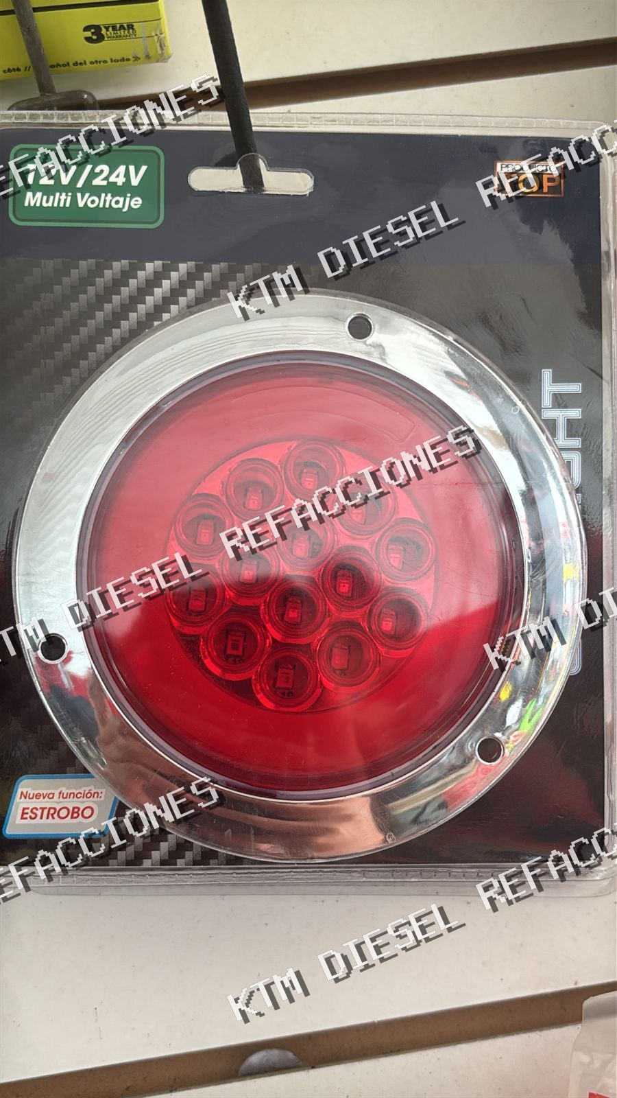 PLAFON REDONDO ROJO 14 LED