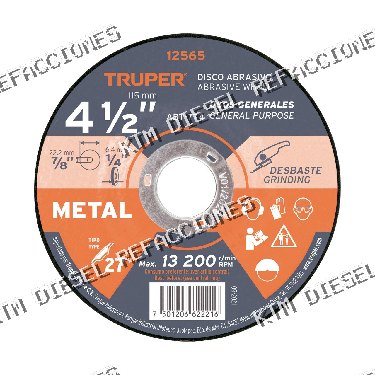 DISCO PARA DESBASTE 4 1/2"