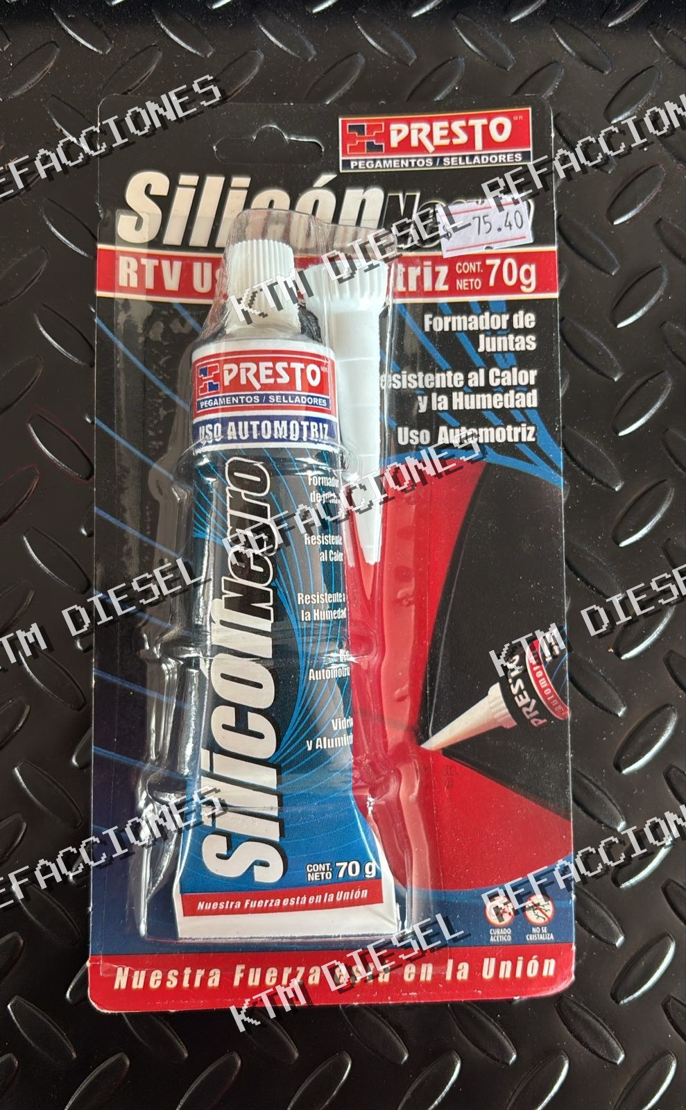 SILICON NEGRO RTV USO AUTOMOTRIZ 70GR