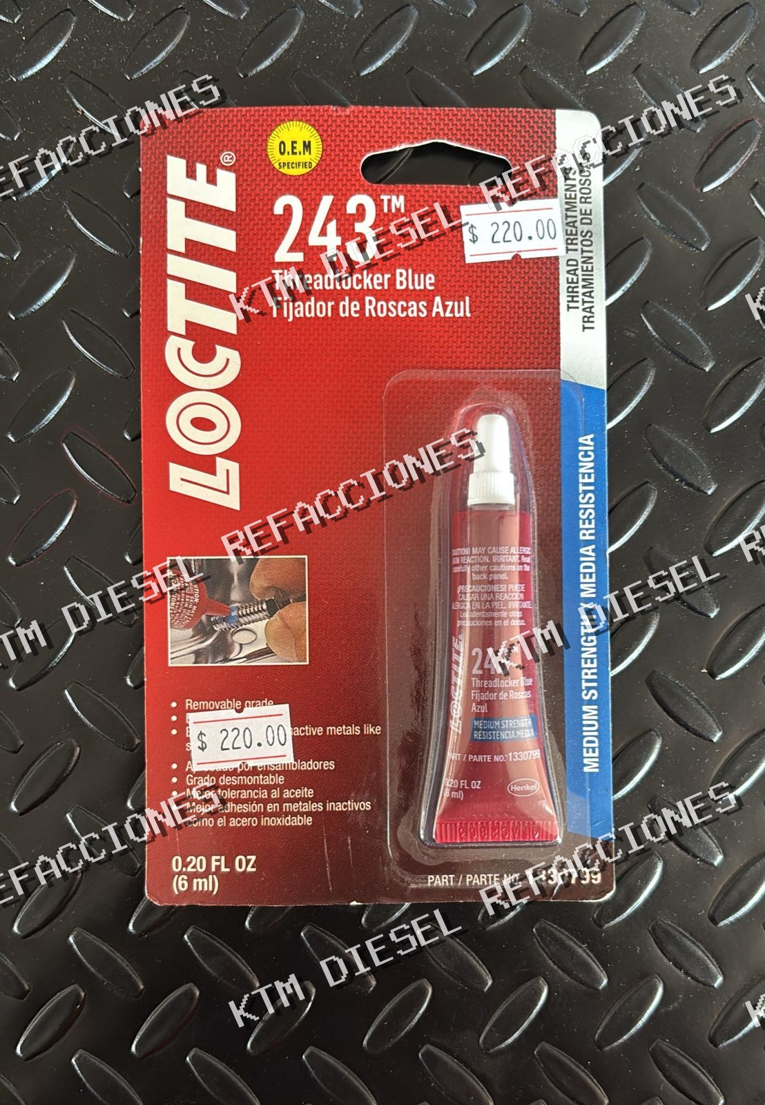 LOCTITE SELLADOR DE ROSCAS AZUL 6ML