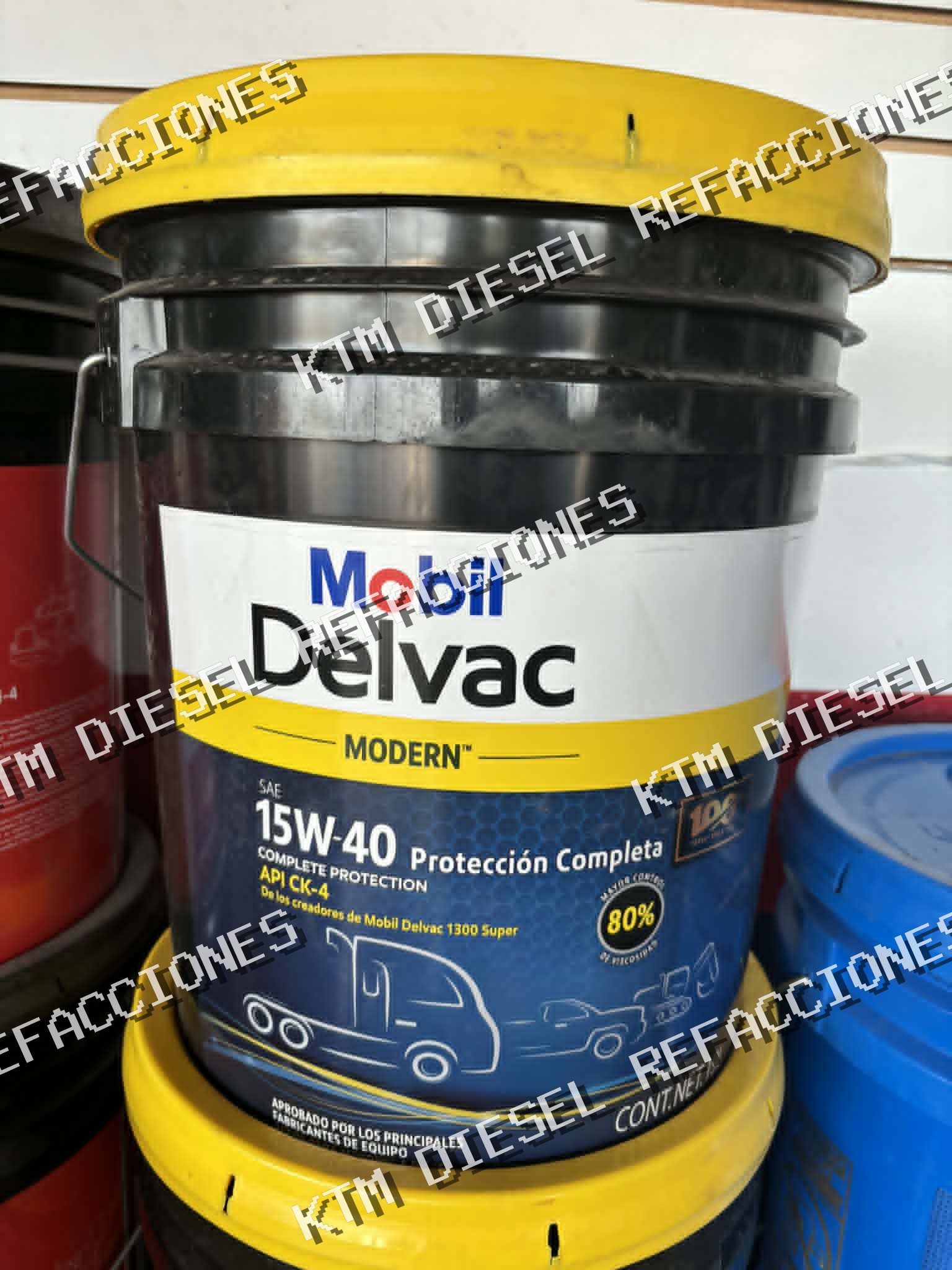 ACEITE DE MOTOR DIESEL MOBIL 15W40 CK4 19LT TAPA AMARILLA