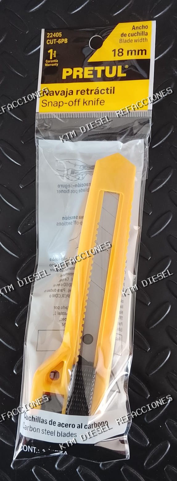 CUTTER 18MM PLASTICO PRETUL